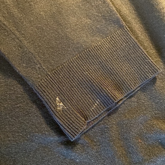 🦄 𝅺ROZ & Ali Color Block V-Neck Sweater Black & White Sz XL - Picture 7 of 9